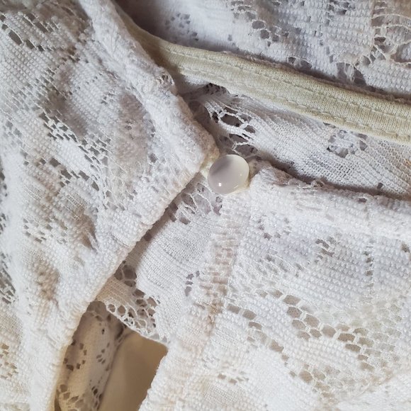 Lily Rose High-Low White Lace Dress - Juniors Medium - Picture 4 of 17